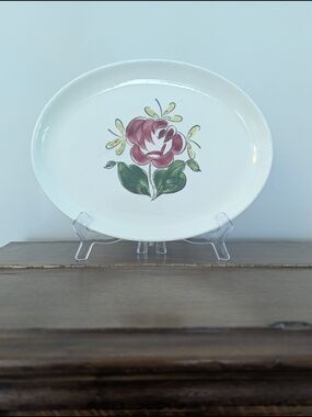 1950s Stetson China Rio Hand Painted Oval Serving Platter 11.5”